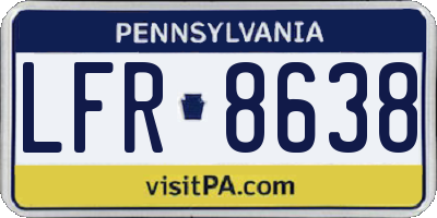 PA license plate LFR8638