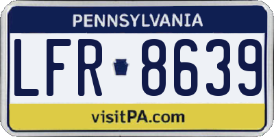 PA license plate LFR8639