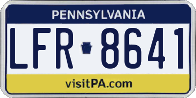 PA license plate LFR8641