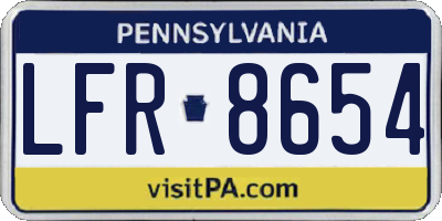 PA license plate LFR8654