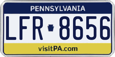 PA license plate LFR8656