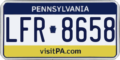 PA license plate LFR8658