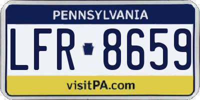 PA license plate LFR8659