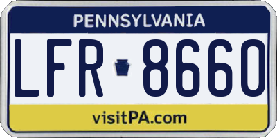 PA license plate LFR8660