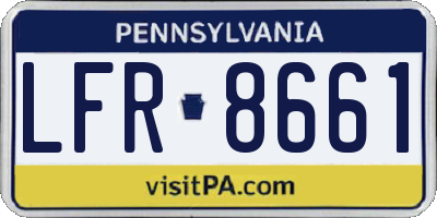 PA license plate LFR8661
