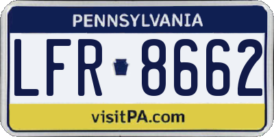 PA license plate LFR8662