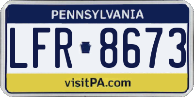 PA license plate LFR8673