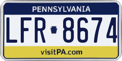 PA license plate LFR8674