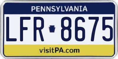 PA license plate LFR8675