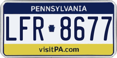 PA license plate LFR8677