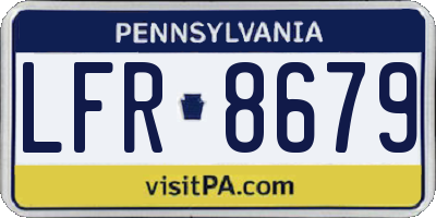 PA license plate LFR8679