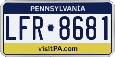 PA license plate LFR8681