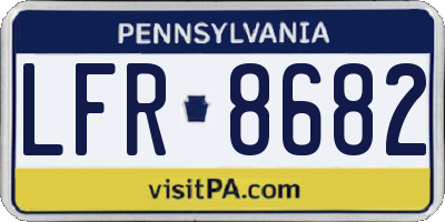 PA license plate LFR8682