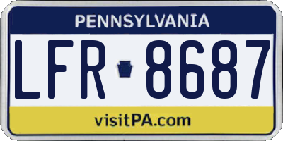 PA license plate LFR8687