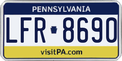 PA license plate LFR8690