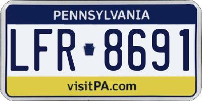 PA license plate LFR8691