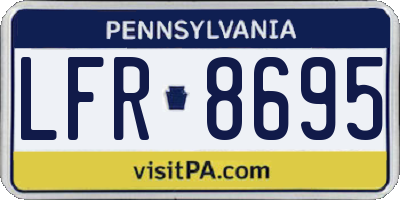 PA license plate LFR8695
