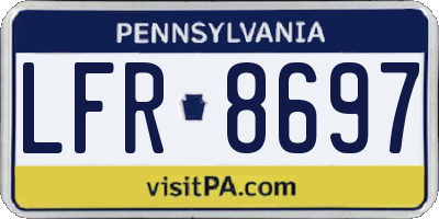 PA license plate LFR8697
