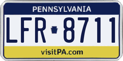 PA license plate LFR8711