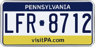 PA license plate LFR8712