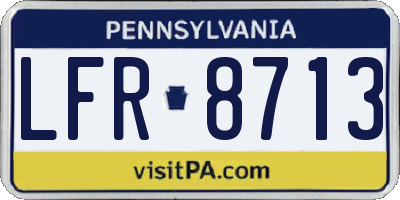 PA license plate LFR8713