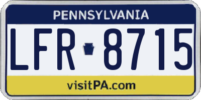 PA license plate LFR8715