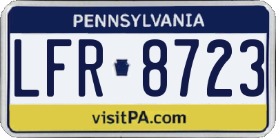 PA license plate LFR8723