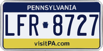 PA license plate LFR8727