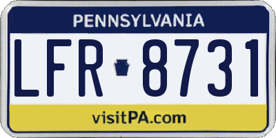 PA license plate LFR8731