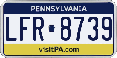 PA license plate LFR8739
