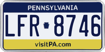 PA license plate LFR8746
