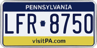 PA license plate LFR8750