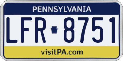 PA license plate LFR8751