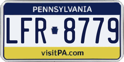 PA license plate LFR8779
