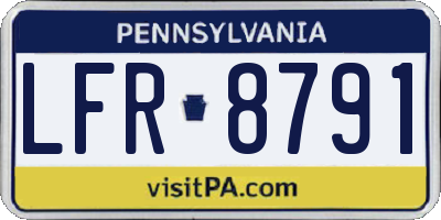 PA license plate LFR8791