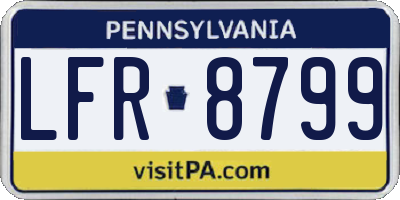 PA license plate LFR8799