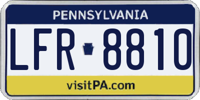 PA license plate LFR8810