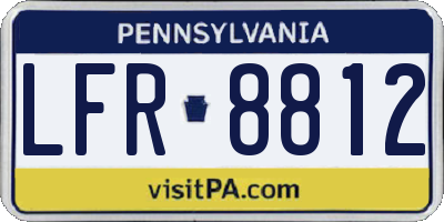 PA license plate LFR8812
