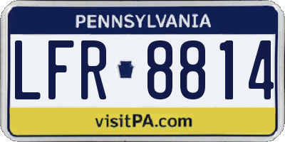 PA license plate LFR8814