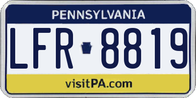 PA license plate LFR8819