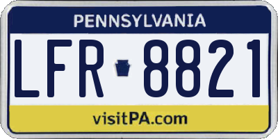 PA license plate LFR8821