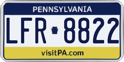 PA license plate LFR8822