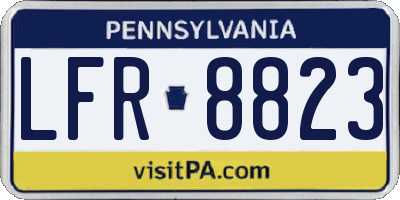 PA license plate LFR8823