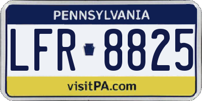 PA license plate LFR8825