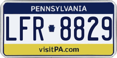 PA license plate LFR8829