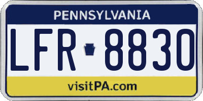 PA license plate LFR8830
