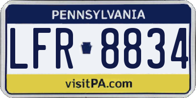 PA license plate LFR8834