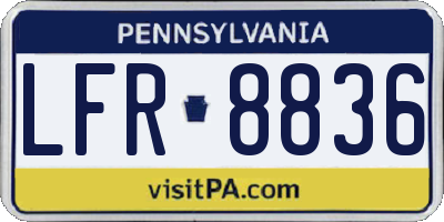 PA license plate LFR8836