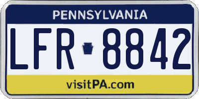 PA license plate LFR8842