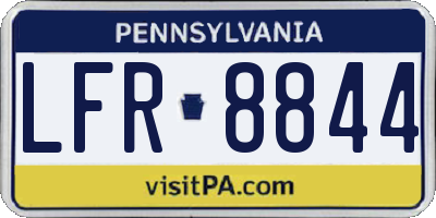 PA license plate LFR8844